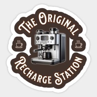 Coffee Maker Recharge Station Sticker